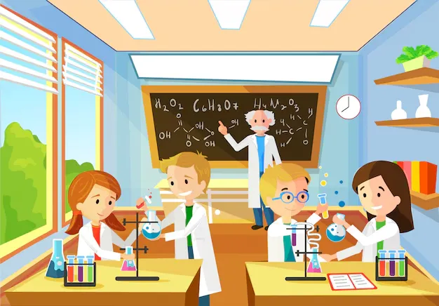 vector fondo dibujos animados aula quimica 81522 9 11zon