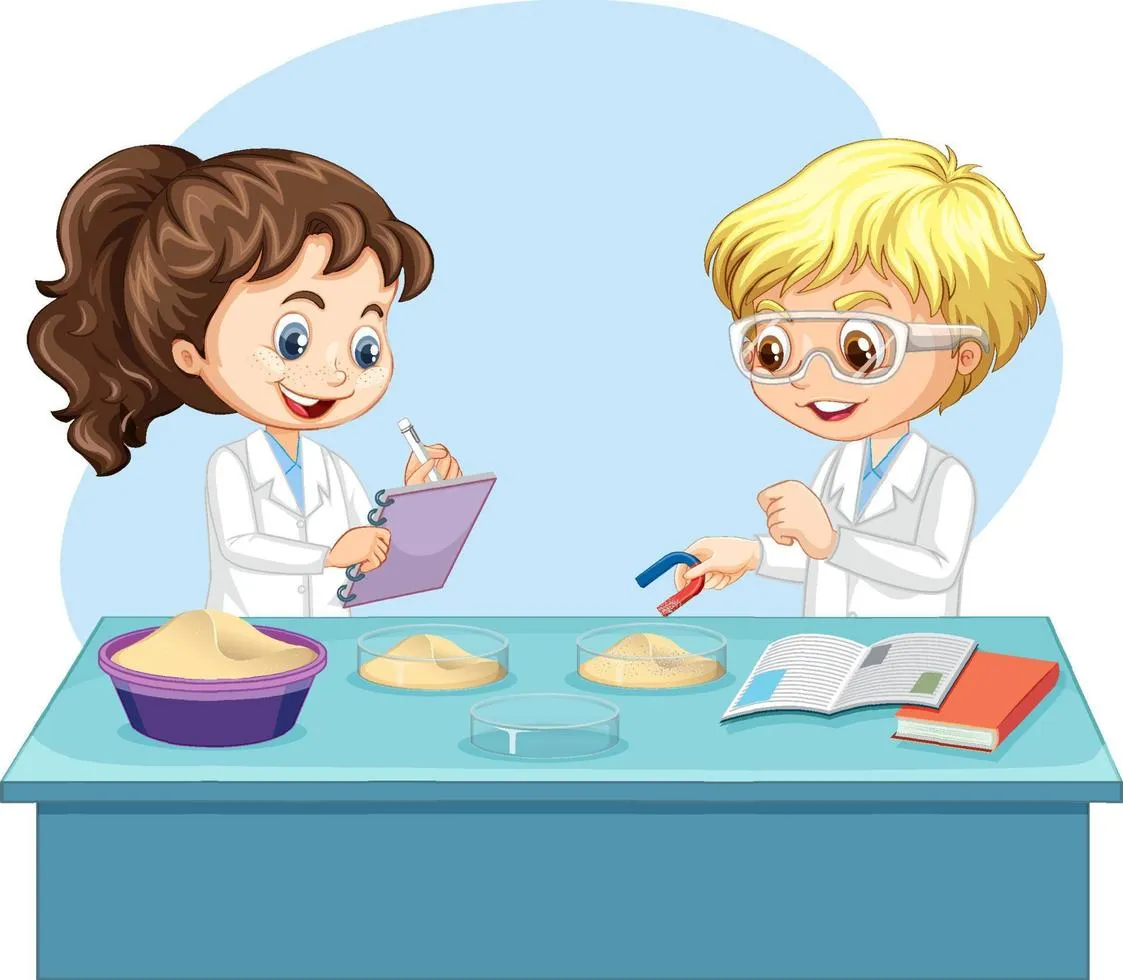 scientist kids doing science experiment free vector 19 11zon