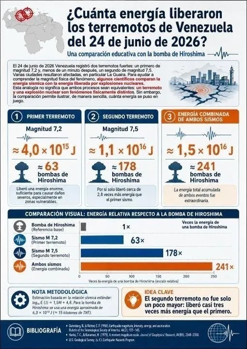 Los terremotos de magnitud 72 y 75 registrados el 24 de junio en Venezuela